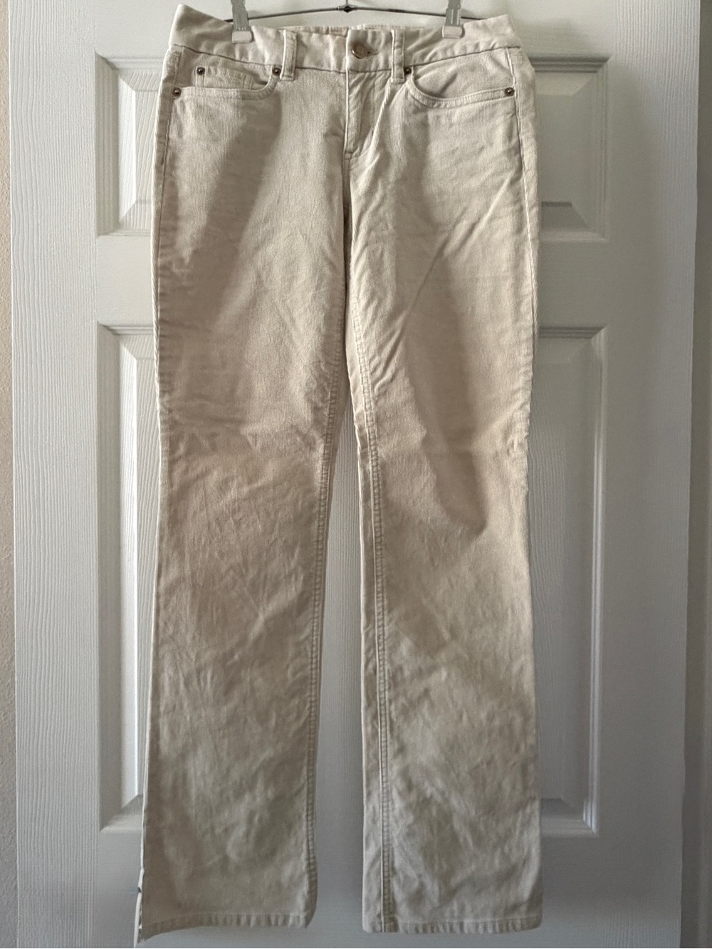 J. Crew Ivory Favorite Fit Stretch Vintage Corduroy Pants